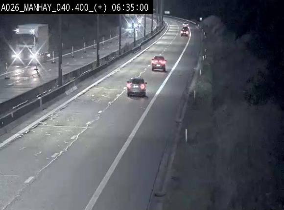 Webcam autoroute A26/E25 à hauteur de Manhay, avant la jonction avec la N651 en direction de Luxembourg - BK 40.4
