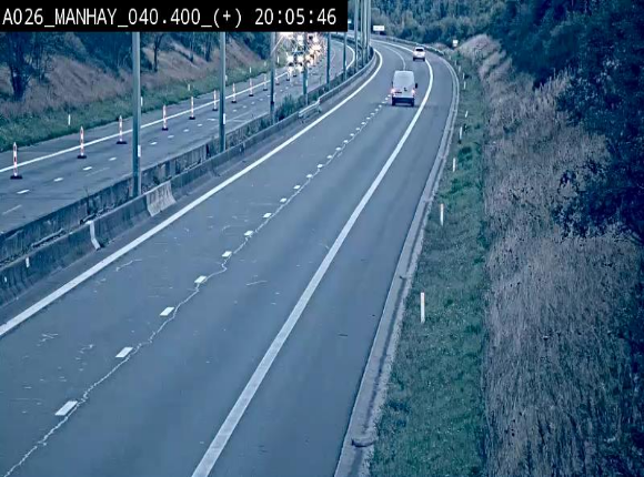 <h2>Webcam autoroute A26/E25 à hauteur de Manhay, avant la jonction avec la N651 en direction de Luxembourg - BK 40.4</h2>