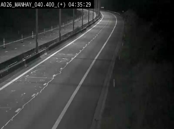 <h2>Webcam autoroute A26/E25 à hauteur de Manhay, avant la jonction avec la N651 en direction de Luxembourg - BK 40.4</h2>