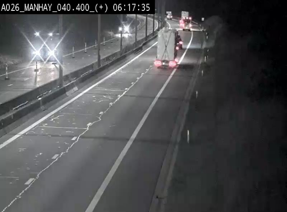 <h2>Webcam autoroute A26/E25 à hauteur de Manhay, avant la jonction avec la N651 en direction de Luxembourg - BK 40.4</h2>
