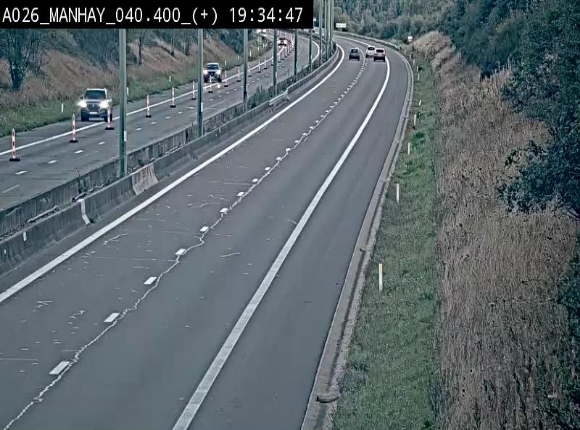 <h2>Webcam autoroute A26/E25 à hauteur de Manhay, avant la jonction avec la N651 en direction de Luxembourg - BK 40.4</h2>