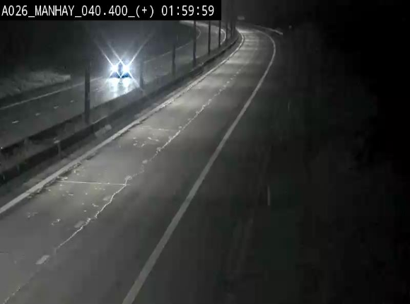 Webcam autoroute A26/E25 à hauteur de Manhay, avant la jonction avec la N651 en direction de Luxembourg - BK 40.4