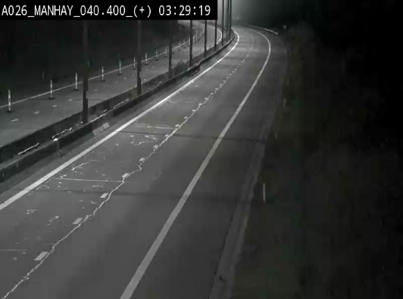 Webcam autoroute A26/E25 à hauteur de Manhay, avant la jonction avec la N651 en direction de Luxembourg - BK 40.4