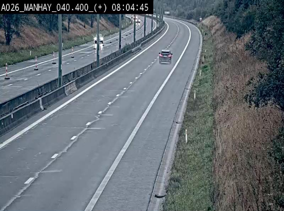 <h2>Webcam autoroute A26/E25 à hauteur de Manhay, avant la jonction avec la N651 en direction de Luxembourg - BK 40.4</h2>