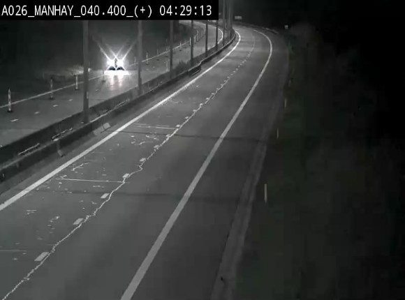 <h2>Webcam autoroute A26/E25 à hauteur de Manhay, avant la jonction avec la N651 en direction de Luxembourg - BK 40.4</h2>