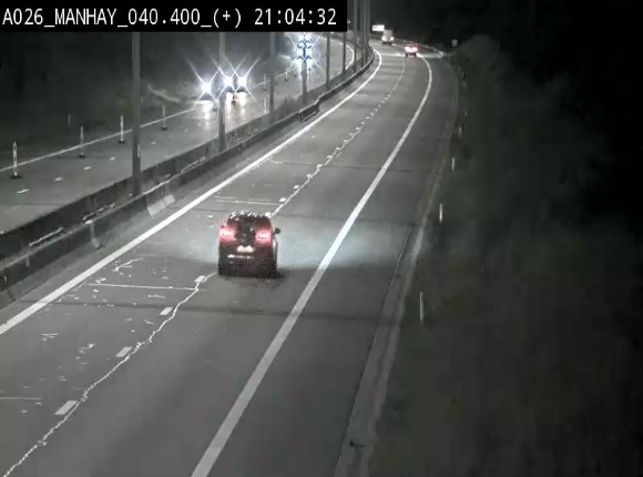 <h2>Webcam autoroute A26/E25 à hauteur de Manhay, avant la jonction avec la N651 en direction de Luxembourg - BK 40.4</h2>