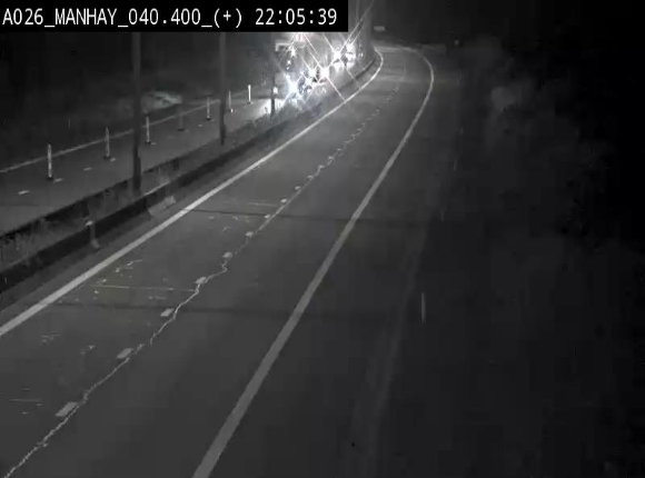 <h2>Webcam autoroute A26/E25 à hauteur de Manhay, avant la jonction avec la N651 en direction de Luxembourg - BK 40.4</h2>