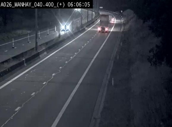 <h2>Webcam autoroute A26/E25 à hauteur de Manhay, avant la jonction avec la N651 en direction de Luxembourg - BK 40.4</h2>