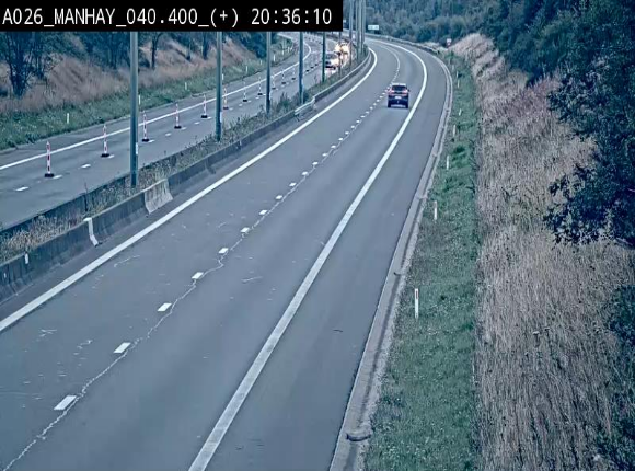 <h2>Webcam autoroute A26/E25 à hauteur de Manhay, avant la jonction avec la N651 en direction de Luxembourg - BK 40.4</h2>