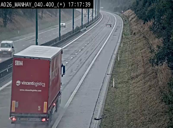 <h2>Webcam autoroute A26/E25 à hauteur de Manhay, avant la jonction avec la N651 en direction de Luxembourg - BK 40.4</h2>