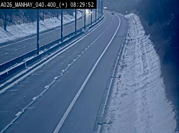 <h2>Webcam autoroute A26/E25 à hauteur de Manhay, avant la jonction avec la N651 en direction de Luxembourg - BK 40.4</h2>