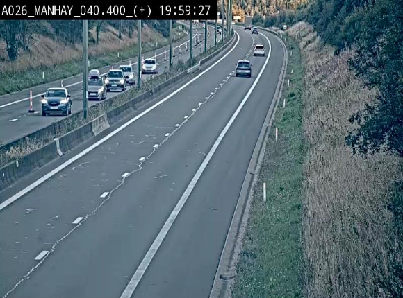 <h2>Webcam autoroute A26/E25 à hauteur de Manhay, avant la jonction avec la N651 en direction de Luxembourg - BK 40.4</h2>