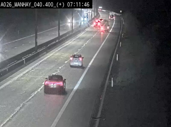 Webcam autoroute A26/E25 à hauteur de Manhay, avant la jonction avec la N651 en direction de Luxembourg - BK 40.4