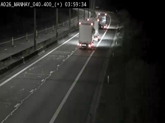 <h2>Webcam autoroute A26/E25 à hauteur de Manhay, avant la jonction avec la N651 en direction de Luxembourg - BK 40.4</h2>