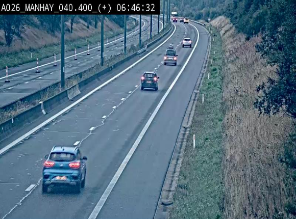 <h2>Webcam autoroute A26/E25 à hauteur de Manhay, avant la jonction avec la N651 en direction de Luxembourg - BK 40.4</h2>