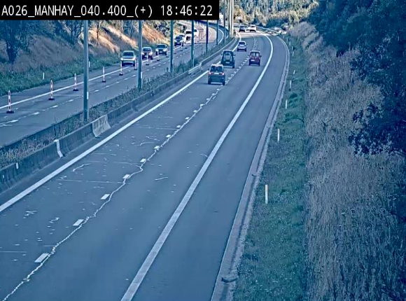 <h2>Webcam autoroute A26/E25 à hauteur de Manhay, avant la jonction avec la N651 en direction de Luxembourg - BK 40.4</h2>