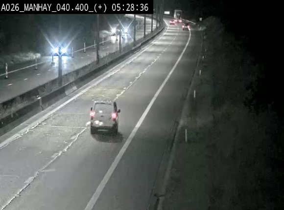 <h2>Webcam autoroute A26/E25 à hauteur de Manhay, avant la jonction avec la N651 en direction de Luxembourg - BK 40.4</h2>