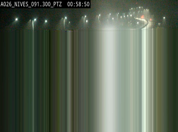 <h2>Webcam autoroute A26/E25 à hauteur de Vaux-sur-Sûre (Nives), à la jonction avec la N848 en direction de Liège - BK 91,3</h2>