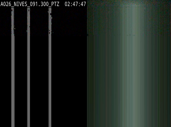 <h2>Webcam autoroute A26/E25 à hauteur de Vaux-sur-Sûre (Nives), à la jonction avec la N848 en direction de Liège - BK 91,3</h2>