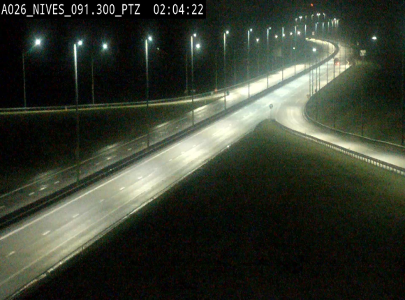 Webcam autoroute A26/E25 à hauteur de Vaux-sur-Sûre (Nives), à la jonction avec la N848 en direction de Liège - BK 91,3