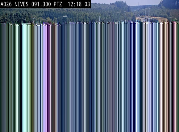 <h2>Webcam autoroute A26/E25 à hauteur de Vaux-sur-Sûre (Nives), à la jonction avec la N848 en direction de Liège - BK 91,3</h2>