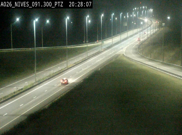 <h2>Webcam autoroute A26/E25 à hauteur de Vaux-sur-Sûre (Nives), à la jonction avec la N848 en direction de Liège - BK 91,3</h2>
