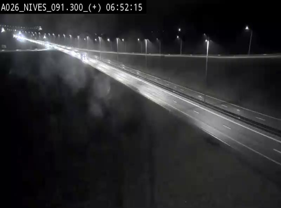 Webcam autoroute A26/E25 à hauteur de Vaux-sur-Sûre (Nives), à la jonction avec la N848 en direction de Luxembourg - BK 91,3