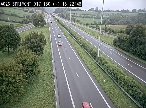 <h2>Webcam E25 (A26) à hauteur de Sprimont en direction de Liège et en provenance de Bastogne</h2>