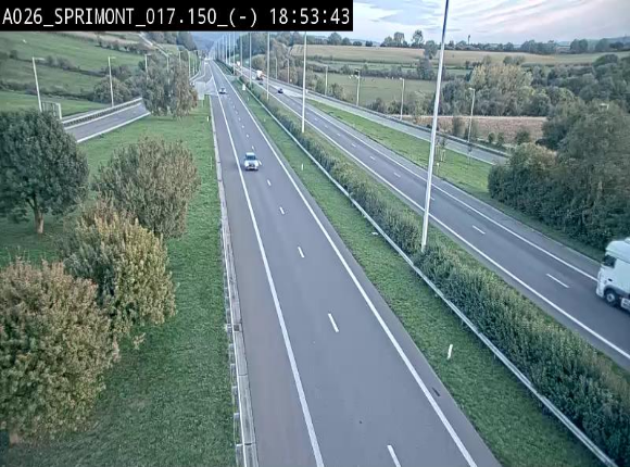 <h2>Webcam E25 (A26) à hauteur de Sprimont en direction de Liège et en provenance de Bastogne</h2>