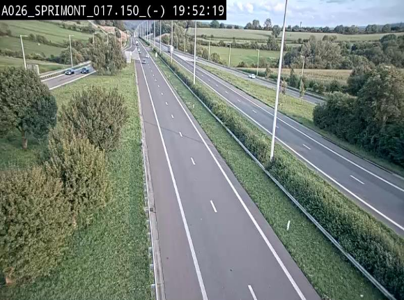 <h2>Webcam E25 (A26) à hauteur de Sprimont en direction de Liège et en provenance de Bastogne</h2>