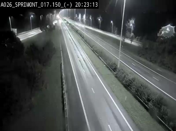 <h2>Webcam E25 (A26) à hauteur de Sprimont en direction de Liège et en provenance de Bastogne</h2>