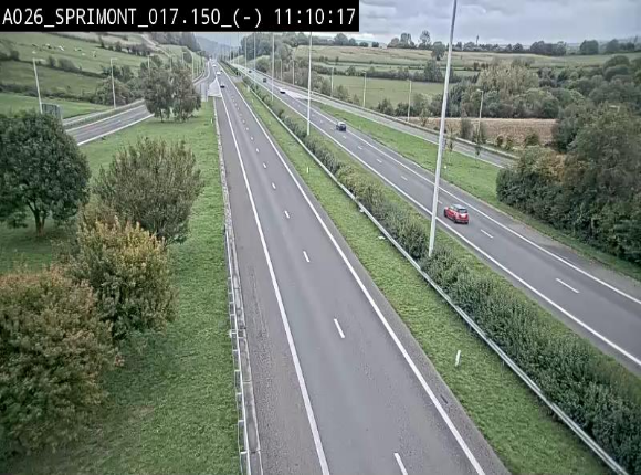 <h2>Webcam E25 (A26) à hauteur de Sprimont en direction de Liège et en provenance de Bastogne</h2>