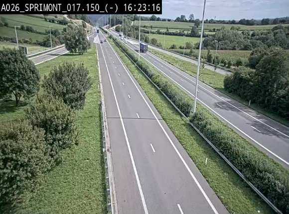 <h2>Webcam E25 (A26) à hauteur de Sprimont en direction de Liège et en provenance de Bastogne</h2>