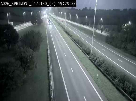 <h2>Webcam E25 (A26) à hauteur de Sprimont en direction de Liège et en provenance de Bastogne</h2>