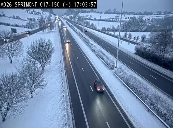 <h2>Webcam E25 (A26) à hauteur de Sprimont en direction de Liège et en provenance de Bastogne</h2>