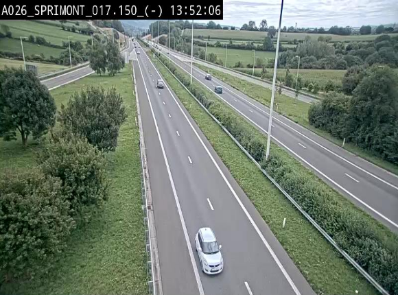 <h2>Webcam E25 (A26) à hauteur de Sprimont en direction de Liège et en provenance de Bastogne</h2>