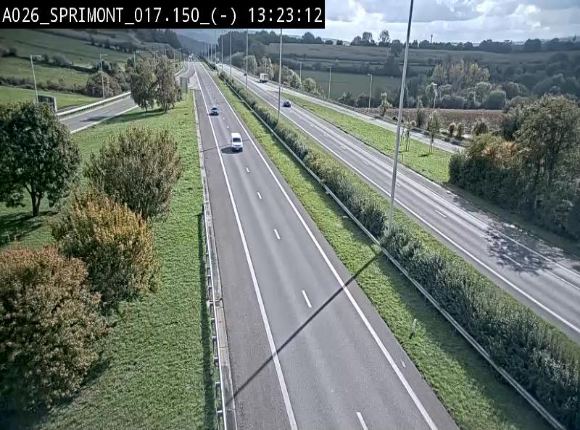 <h2>Webcam E25 (A26) à hauteur de Sprimont en direction de Liège et en provenance de Bastogne</h2>