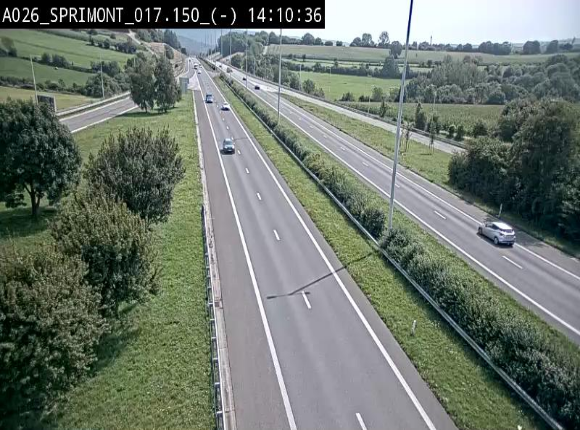 <h2>Webcam E25 (A26) à hauteur de Sprimont en direction de Liège et en provenance de Bastogne</h2>