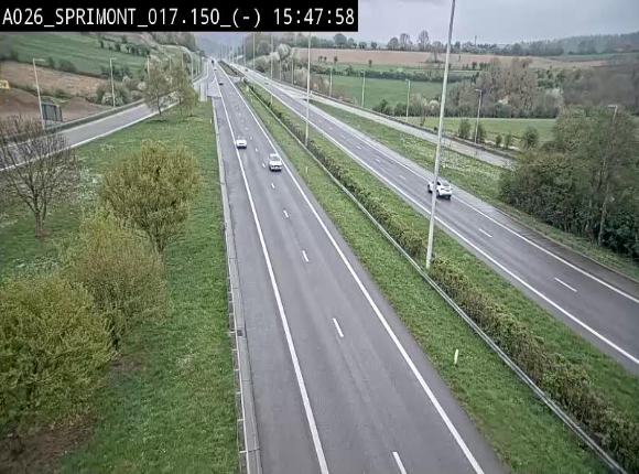 <h2>Webcam E25 (A26) à hauteur de Sprimont en direction de Liège et en provenance de Bastogne</h2>