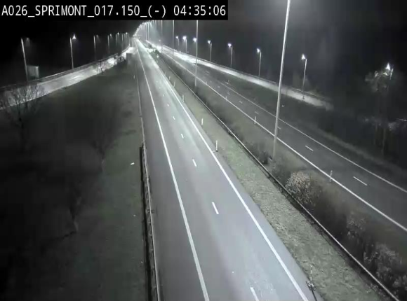Webcam E25 (A26) à hauteur de Sprimont en direction de Liège et en provenance de Bastogne