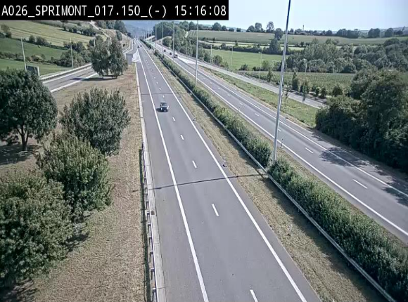 <h2>Webcam E25 (A26) à hauteur de Sprimont en direction de Liège et en provenance de Bastogne</h2>