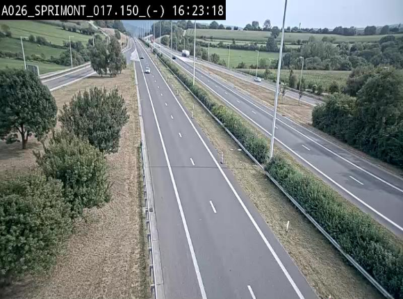 <h2>Webcam E25 (A26) à hauteur de Sprimont en direction de Liège et en provenance de Bastogne</h2>