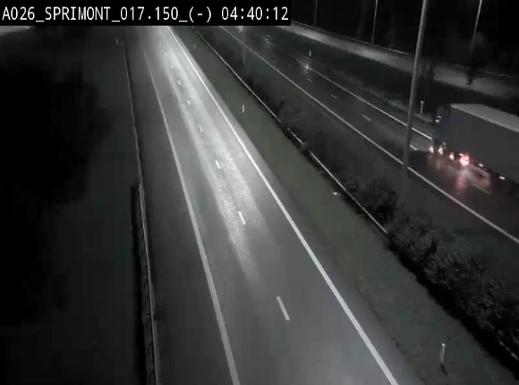 Webcam E25 (A26) à hauteur de Sprimont en direction de Liège et en provenance de Bastogne