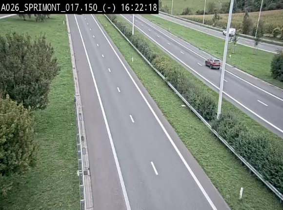 <h2>Webcam E25 (A26) à hauteur de Sprimont en direction de Liège et en provenance de Bastogne</h2>