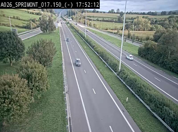 <h2>Webcam E25 (A26) à hauteur de Sprimont en direction de Liège et en provenance de Bastogne</h2>