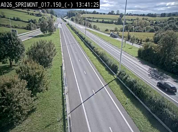 <h2>Webcam E25 (A26) à hauteur de Sprimont en direction de Liège et en provenance de Bastogne</h2>