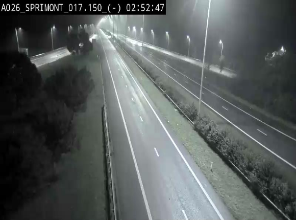 <h2>Webcam E25 (A26) à hauteur de Sprimont en direction de Liège et en provenance de Bastogne</h2>