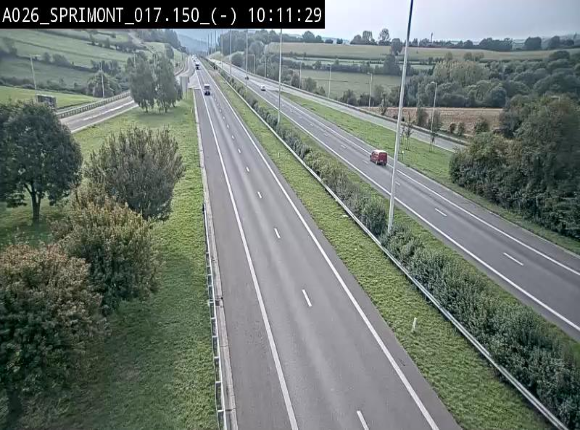 <h2>Webcam E25 (A26) à hauteur de Sprimont en direction de Liège et en provenance de Bastogne</h2>