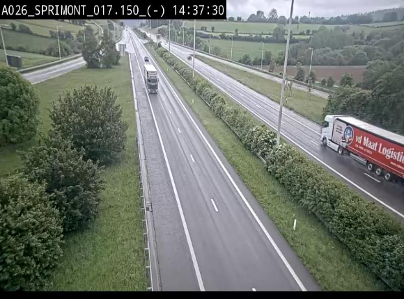 <h2>Webcam E25 (A26) à hauteur de Sprimont en direction de Liège et en provenance de Bastogne</h2>