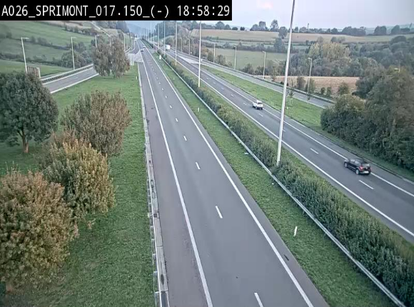 <h2>Webcam E25 (A26) à hauteur de Sprimont en direction de Liège et en provenance de Bastogne</h2>